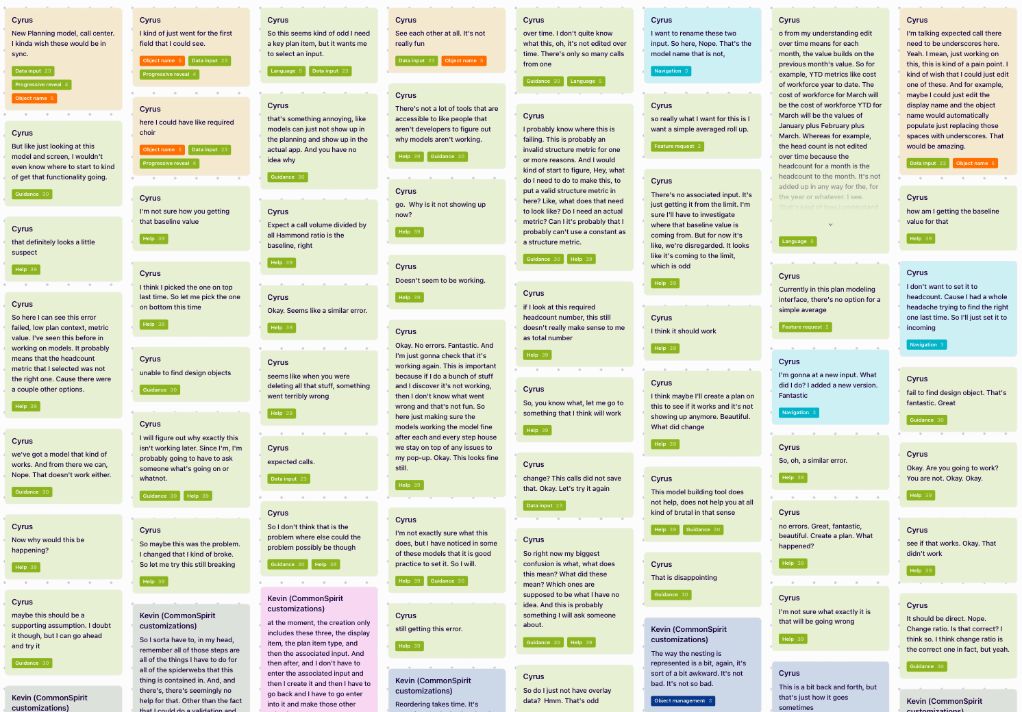 Screenshot of feedback in Dovetail